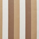 U0110D Beige, White And Taupe Thick 3 Color Stripes Silk Satin Look Upholstery Fabric By The Yard