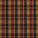 U0140C Red, Midnight And Gold Checkered Silk Satin Look Upholstery Fabric By The Yard