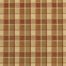U0140D Persimmon And Green Checkered Silk Satin Look Upholstery Fabric By The Yard