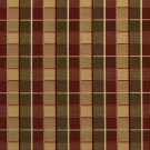 U0140F Green And Burgundy Checkered Silk Satin Look Upholstery Fabric By The Yard