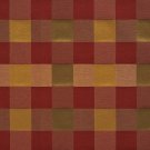 U0170B Red, Peach And Green Large 4 Color Check Silk Satin Look Upholstery Fabric By The Yard