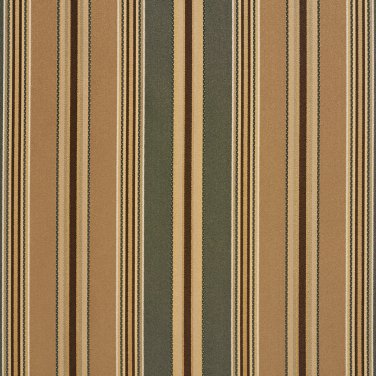 U0190B Green And Brown Various Size Striped Silk Satin Look Upholstery Fabric By The Yard