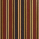 U0190D Black, Green And Burgundy Various Size Striped Silk Satin Look Upholstery Fabric By The Yard