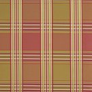 U0220B Pink Peach Green Shiny Various Size Stripes Plaid Silk Look Upholstery Fabric By The Yard