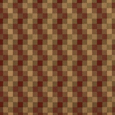 U0240C Red And Green Checkered Silk Satin Look Upholstery Fabric By The Yard