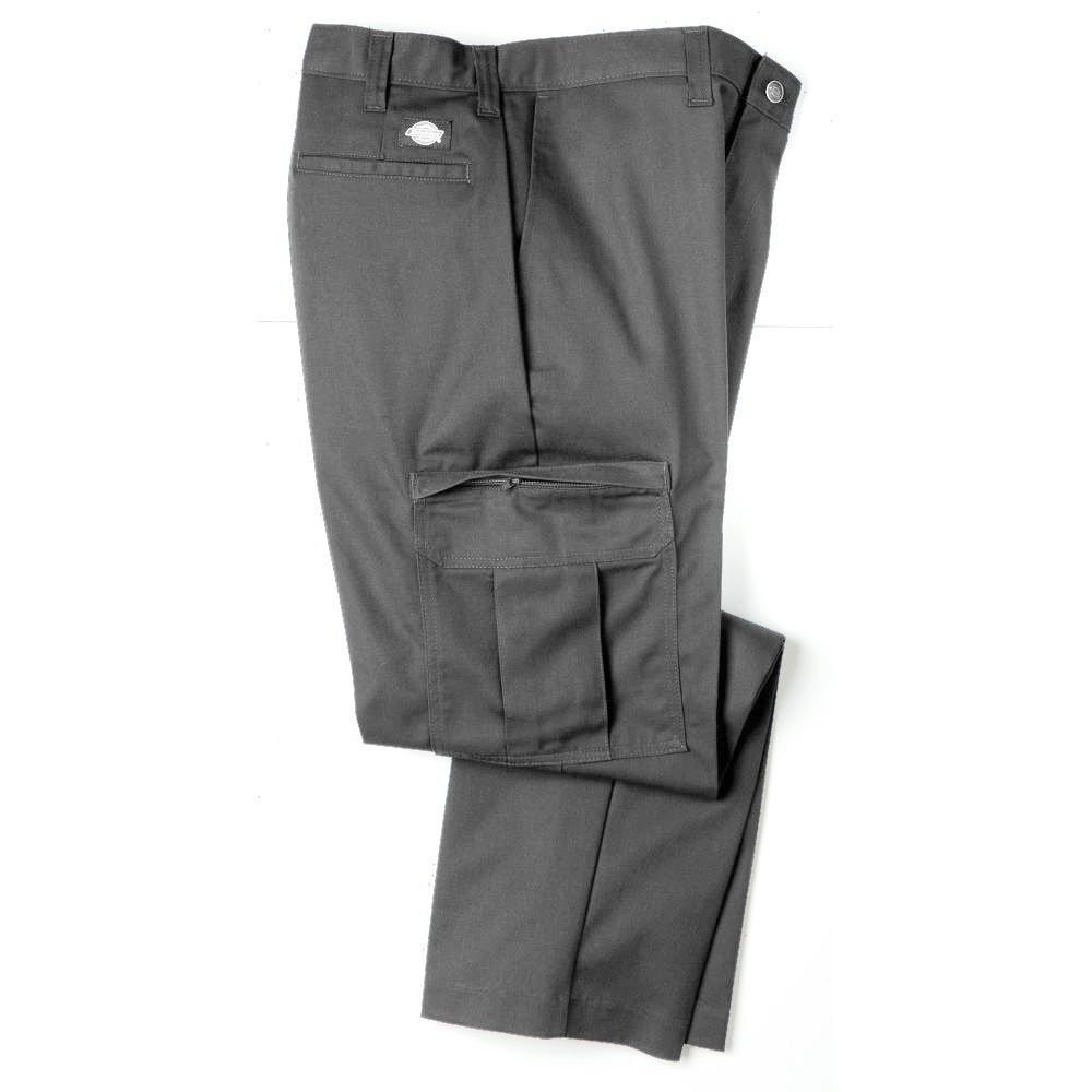 dickies mens big & tall 30x36 charcoal industrial cargo twill premium ...