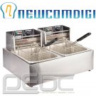 Stainless Steel 6 Liter 2500W Electric Commercial Kitchen Countertop Deep Fryer