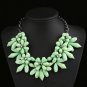 2015 Crystal Acrylic Flower Chain Choker Chunky Statement Collar Necklace 10I