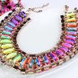 Hot Sale Punk Style Alloy Metal Hand Woven Choker Chunky Statement Bib Necklace