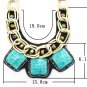 2015 Hot Double Thick Chain Resin Geometry Choker Statement Pendant Necklace 10G