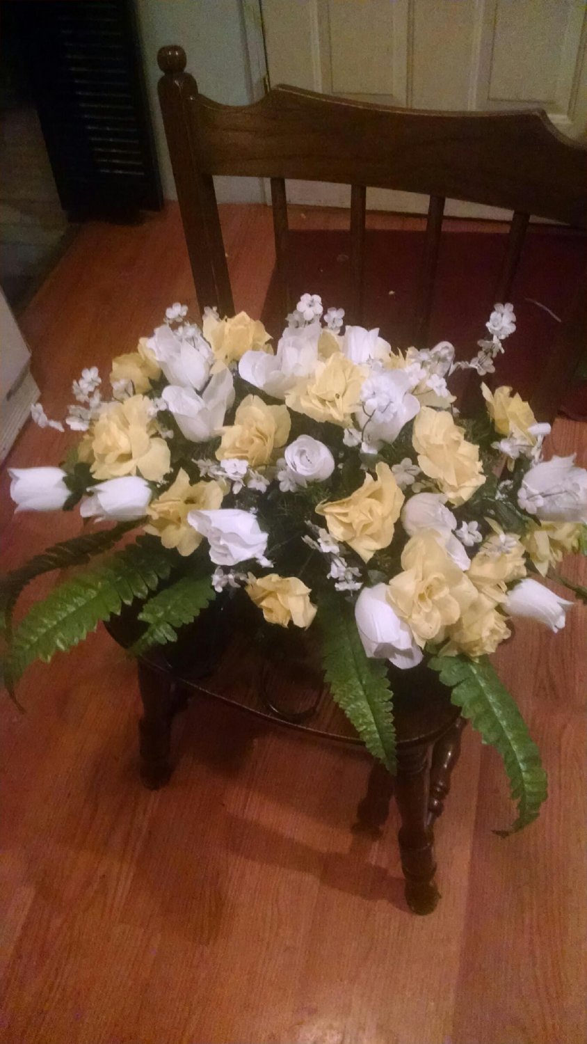 tombstone flower arrangement