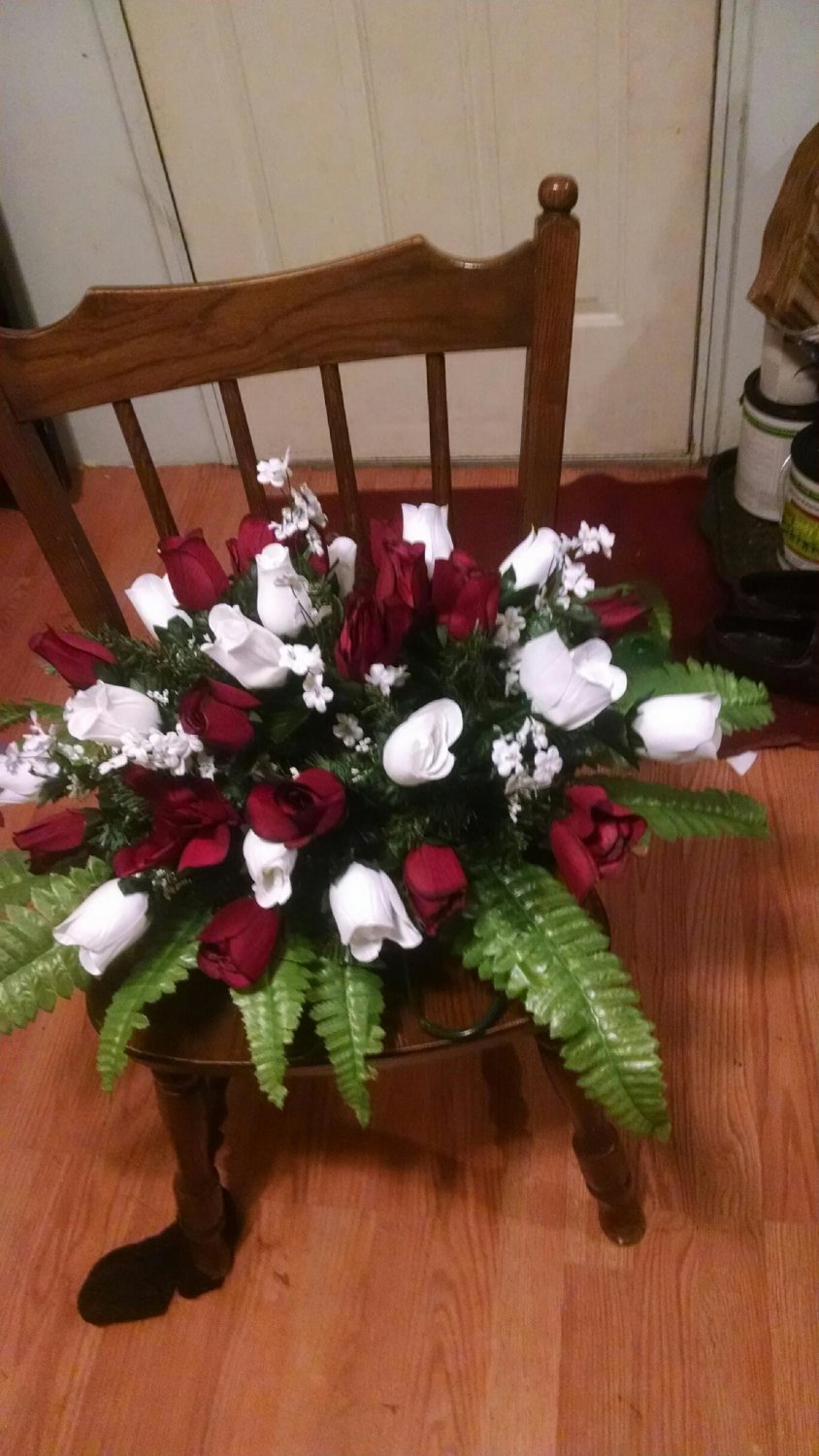 tombstone flower arrangement