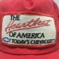 Vintage CHEVROLET CAP HAT Red  Embroidered Patch Heartbeat of America SnapBack