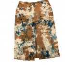 Ashley Stewart Denim Skirt Size 24 W Tie Dye Tie Die Modesty Skirt Front Slit