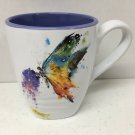 Dean Crouser Butterfly Porcelain Coffee Mug 16 oz Watercolor Art Cup Tea