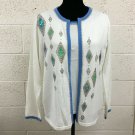 Bob Mackie Wearable Art Medium 2 Piece Sweater and Shell Set Sequined Hong Kong