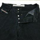 Diesel Industry Saddle Denim 32.5 x 34 Button Fly Black Mens Jeans MADE IN ITALY