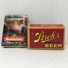 Budweiser Strohs Beer Playing Cards 2 Lot Alcohol Breweriana Party Bar Game Set