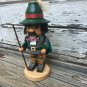 Ulbricht Wooden Chubby Nutcracker Black Forester With Backpack Orig Box 13.5"