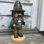 Ulbricht Wooden Chubby Nutcracker Black Forester With Backpack Orig Box 13.5"