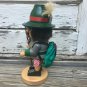 Ulbricht Wooden Chubby Nutcracker Black Forester With Backpack Orig Box 13.5"