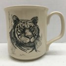 Tiger Coffee Mug Cup Vintage Small World Greetings Made in Japan