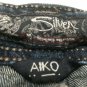 Silver Jeans AIKO 27x31 Mid Slim Thick Stitch Distressed Tapered Leg Mid Slim