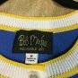Bob Mackie Wearable Art Medium Blue Short Sleeve Cardigan Sweater Embroidered