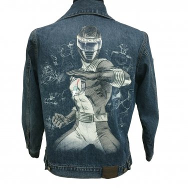 Disney Studio Collection Power Rangers Denim Jacket Size M 7/8 Cotton