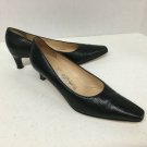 Salvatore Ferragamo  Women Size 7 B Black Dress Pumps Pebbled  Leather