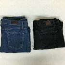 Lot of 2 Lee Jeans Womens Sz 12 Short 1 Blue 1 Black Straight Leg High Waist