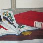 Liquid Embroidery Completed Painting Winter Scene Books Bird Vintage 1970s Vtg