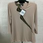 Bob Mackie Wearable Art  Small  Pullover Top Applique Beige Cream NWT