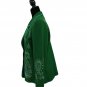 Bob Mackie Wearable Art Medium Green Wool Blend Embroidered Blazer Paisley