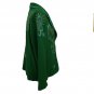 Bob Mackie Wearable Art Medium Green Wool Blend Embroidered Blazer Paisley