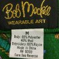 Bob Mackie Wearable Art Medium Green Wool Blend Embroidered Blazer Paisley