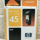 HP 45 Black Ink Cartridge 51645A Sealed Genuine Outdated Shipped in Sturdy Box