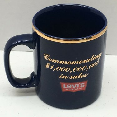 Levis Billion Dollar in Sales Coffee Mug Employee Cobalt Levi Strauss England