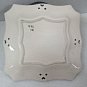 Snowman Square Plate Cut Outs White Cream Signed Numbered Christmas