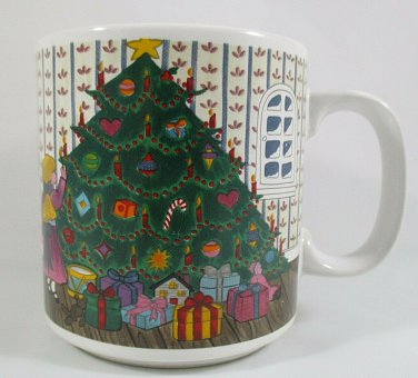 Grant Howard Holiday Coffee Mug Christmas Tree Fireplace Cat Tea Gifts Girl
