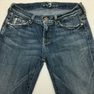 7FAMK 7 For All Mankind Womens Straight Medium Wash USA Jeans Sz 26 Distressed