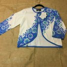 Bob Mackie Wearable Art Daisy Delight  Small  Cardigan Sweater Floral NWT