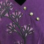 Bob Mackie Wearable Art Small Purple Lined Faux Suede Jacket Embroidered NWT