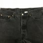 Levi's Black 501 Button Fly Jeans Straight Leg 100 Percent Cotton Mens 38x33