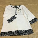 Bob Mackie Wearable Art Medium Pullover Sweater Lightweight Black and White NWT