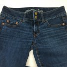 American Eagle Outfitters Size 4 Short Artist Stretch Straight Jeans Dark Wash
