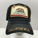 Robin Ruth California Republic Cap Adult Strapback Black Denim Large Patch