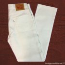 Levis 514 White Jeans White Tab 31x33.5 Starched Stiff Straight Leg Mens