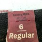 X2 Quality Denim Jeans Womens Size 6 Regular Raw Black Skinny W01 Low Rise NWT