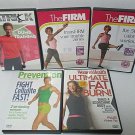 Lot Of 5 Fitness Workout Exercise DVDs Fat Burning Weight Loss Cardio Interval